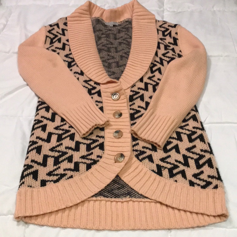 Pink and black cardigan